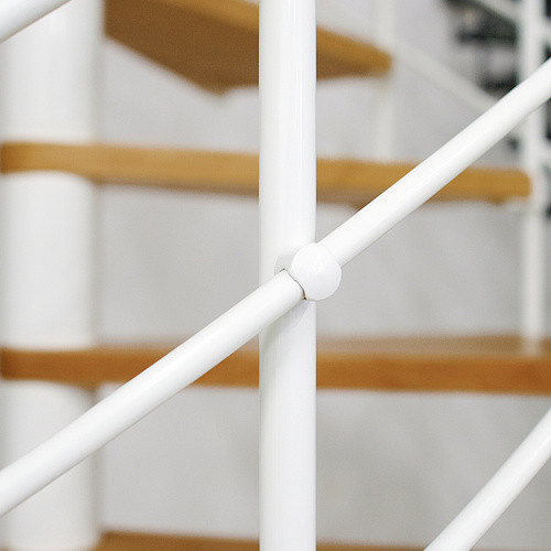 Dolle Spindeltreppe Oslo aus Buche in Weiss mit 12 Stufen, Durchmesser: 120 cm, Höhe: 299 cm - Bild 2