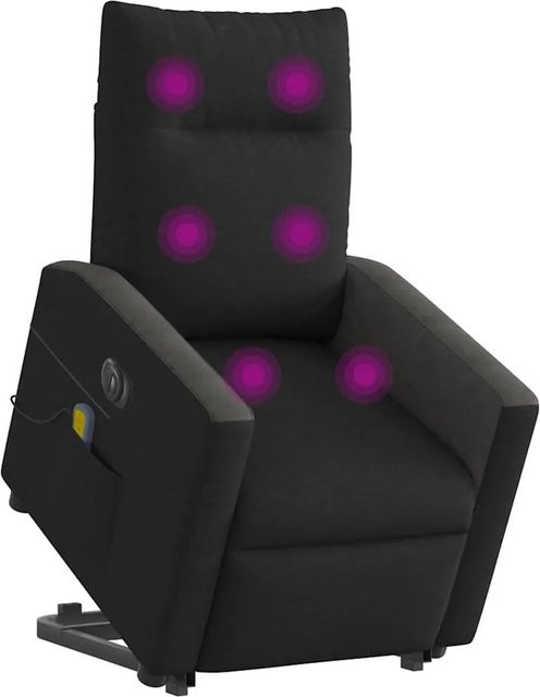 vidaXL Elektrischer Massagesessel mit Aufstehhilfe in Schwarz aus Stoff - Bild 1