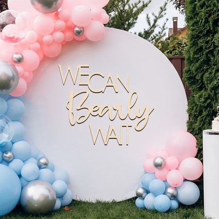 Yomdid Baby Party Banner aus Holz mit Buchstaben für Gender Reveal und Geburtstagsfeiern in Braun und Weiß