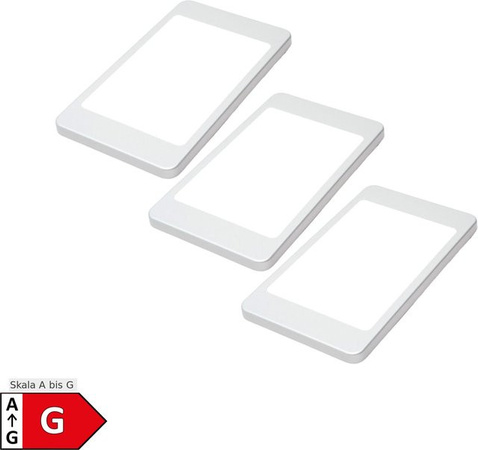 3er Set LED Unterbauleuchten in Silber-Grau ohne Sensor