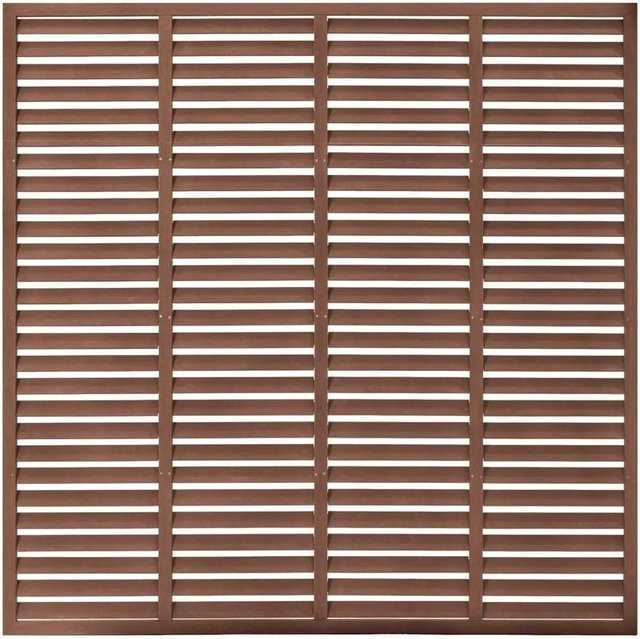 vidaXL Lamellenzaun WPC semi-transparent Braun B/H: 180 x 180 cm - Bild 1