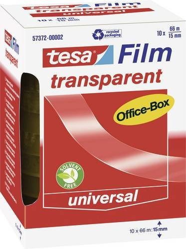 tesafilm Klebefilm von Tesa in Transparent, 10er Packung, Breite: 15 mm, Länge: 66 m - Bild 2