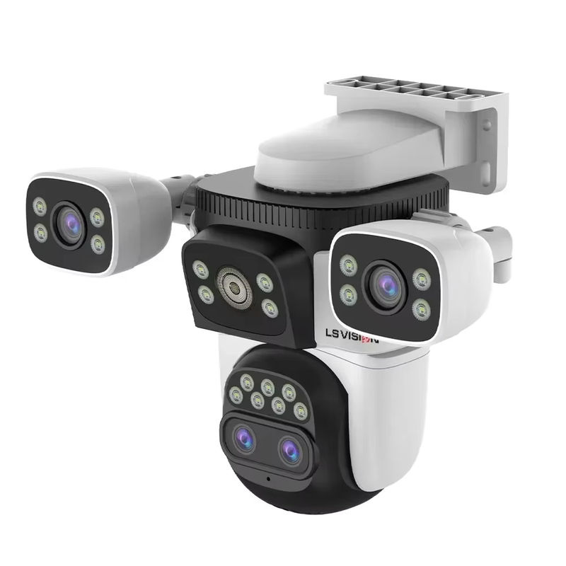 LS VISION 20MP WiFi IP Kamera mit 10X Zoom und vier Objektiven, Wireless Outdoor PTZ Überwachungskamera mit Auto Tracking in Weiß - Bild 7