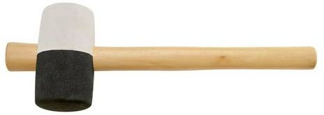 Peddinghaus Gummihammer mit Holzgriff in Weiß, Gewicht: 551 g, Gesamtlänge: 321 mm - Bild 1