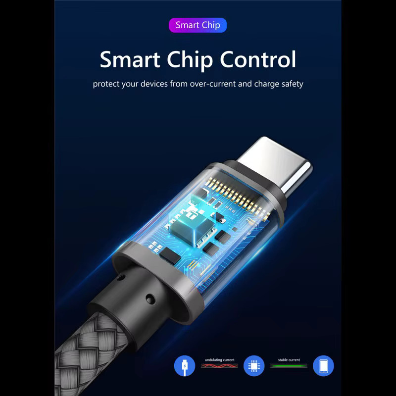 2A Micro USB Kabel aus rot geflochtenem Nylon für Android Smartphones von Samsung, Huawei, Xiaomi und HTC zur Datenübertragung und zum schnellen Laden - Bild 4
