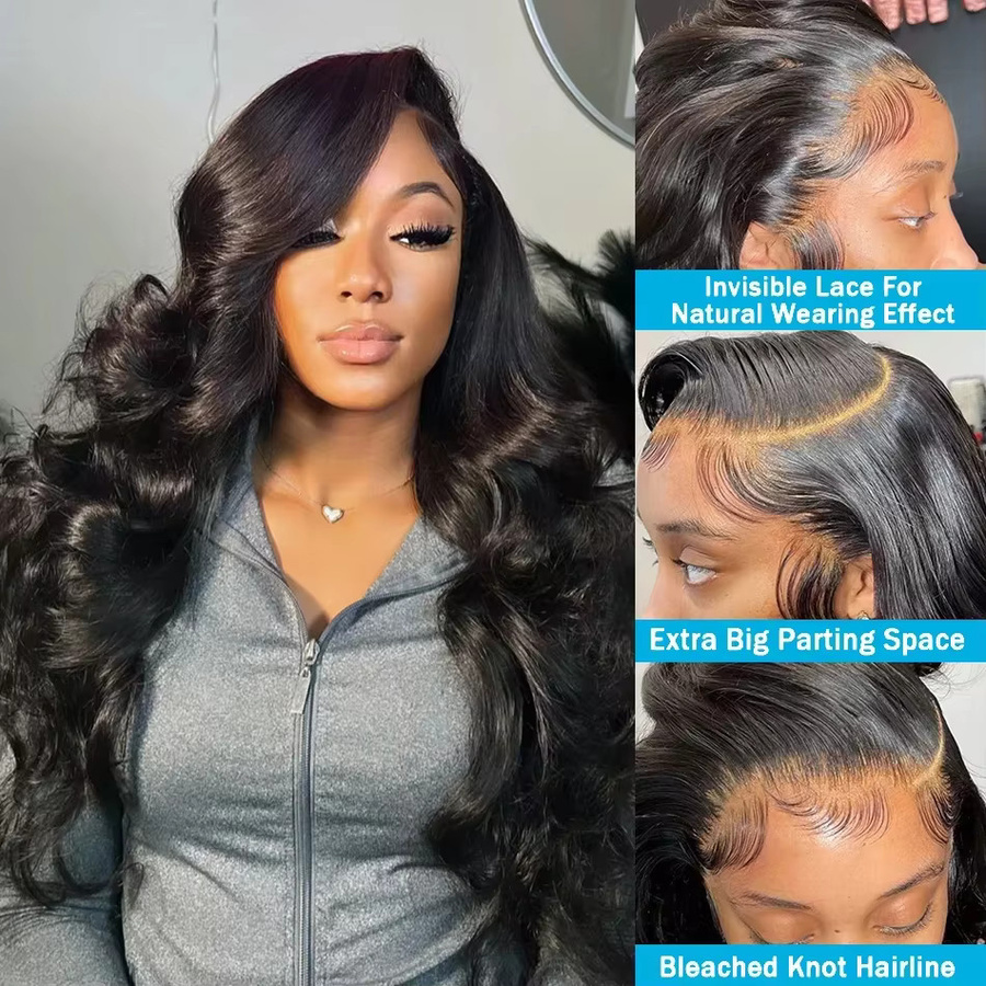 Body Wave Lace Frontal Echthaarperücke, 30-40 Zoll, Brasilianisch, Damen - Bild 8