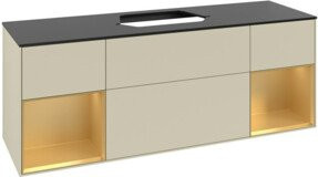 V&B Waschtischunterschrank Finion in Platinbraun, Lackiert, B/T: 160 x 50,1 cm - Bild 1