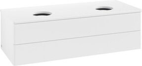 V&B Waschtischunterschrank Antao mit Beleuchtung, Farbe Weiß Lack, B/T/H: 120 x 50 x 50 cm - Bild 1
