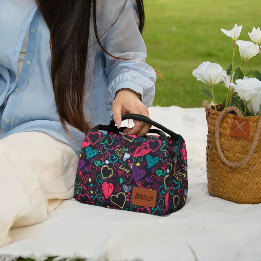SEYATULLH Lunchbag Thermische Kühltasche in Multicolour für Picknick, Schule und Reisen - Bild 3
