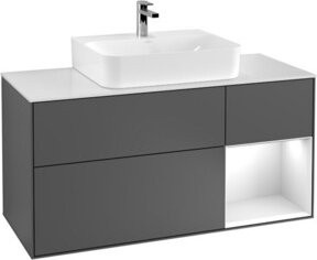 V&B Waschtischunterschrank Finion in Grau lackiert, Breite: 120 cm, Tiefe: 50,1 cm, Höhe: 50,1 cm - Bild 1