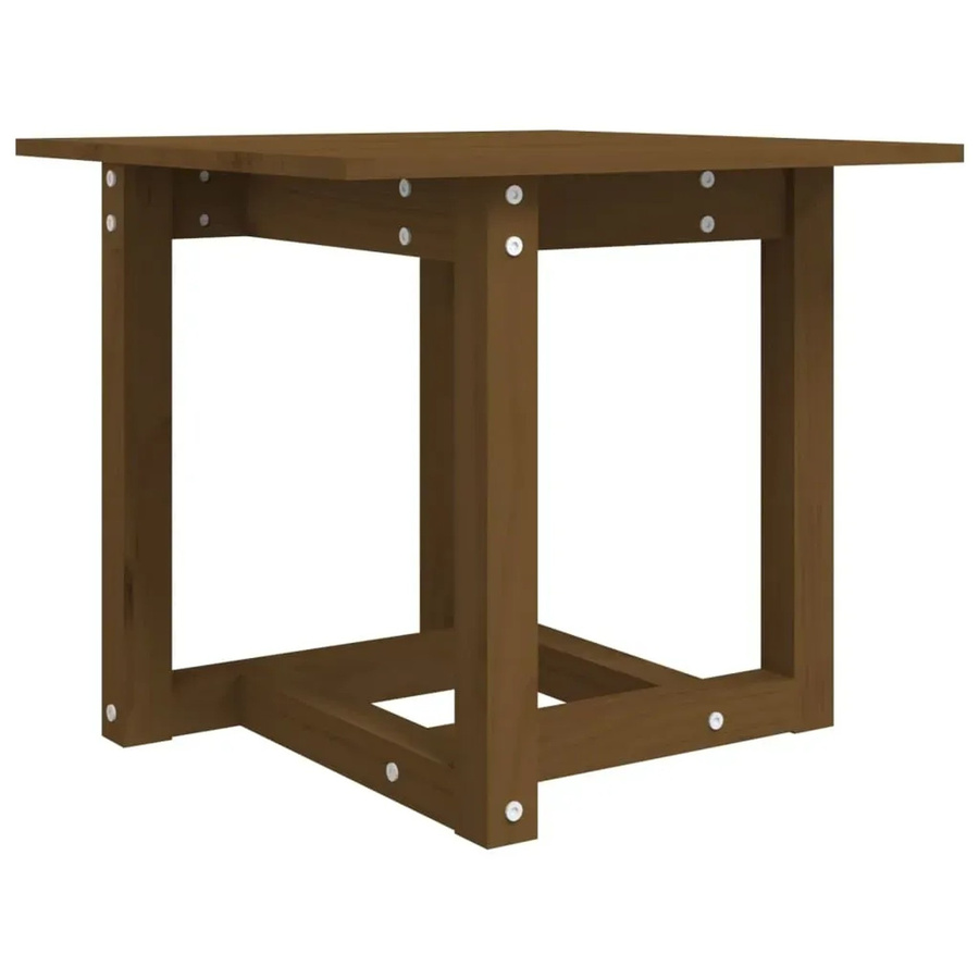 vidaXL Couchtisch aus Massivholz Kiefer in Honigbraun, B/T/H: 50 x 50 x 45 cm - Bild 2