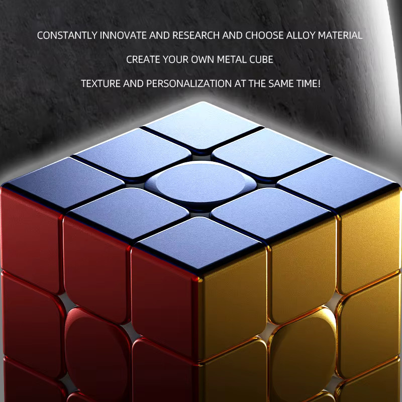 SENGSO Metall-Speedcube 3x3x3, Magnetischer Zauberwürfel, Metall, Bunt - Bild 4