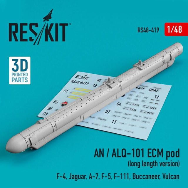 ResKit Models AN / ALQ-101 ECM pod (long length version), Modellbau, 1:48 - Bild 1