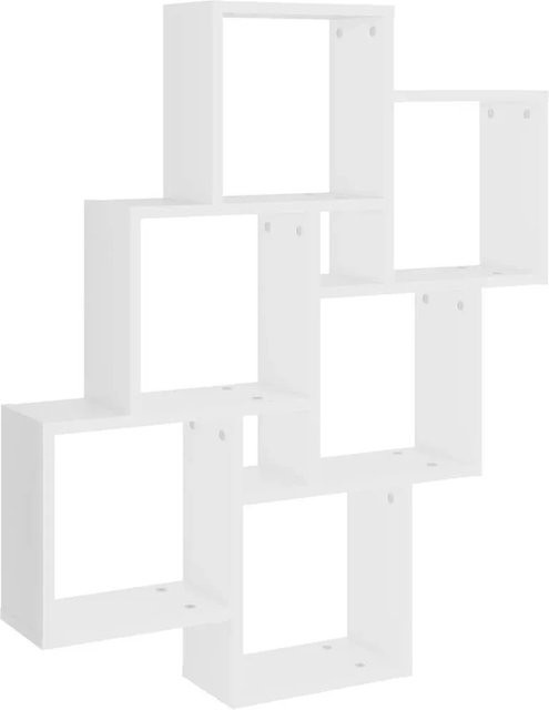 vidaXL Würfelregal Weiß aus Holzwerkstoff B/T/H: 78 x 15 x 93 cm - Bild 1