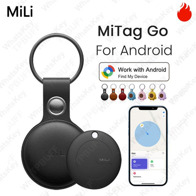 MiLi Google Find My GPS Tracker für Android, Tragbarer Smart GPS Locator in Schwarz für Motorrad und Fahrrad - Bild 1