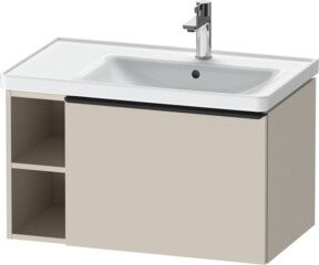 Duravit Waschtischunterschrank D-Neo Wandhängend Schwarz/Taupe B/T/H: 78,4 x 45,2 x 44,0 cm - Bild 1