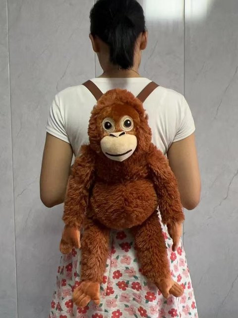Orang-Utan Affe Puppe, Plüsch Spielzeug, Braun, Bunt / Mehrfarbig - Bild 1