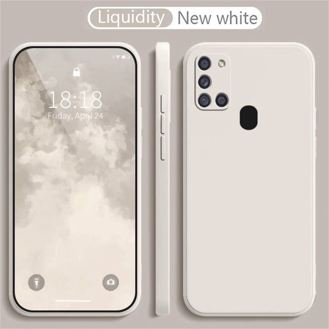Stoßfeste Silikon Schutzhülle mit Flüssigkeitsdesign für Samsung Galaxy A22 A21S A31 A41 A51 A71 in Blau oder Weiß - Bild 1