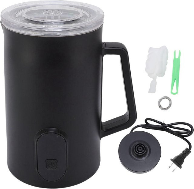 DIYelecs 4-in-1 Elektrischer Milchaufschäumer und Dampfer für Kaffee, Latte und heiße Schokolade, Schwarz - Bild 1