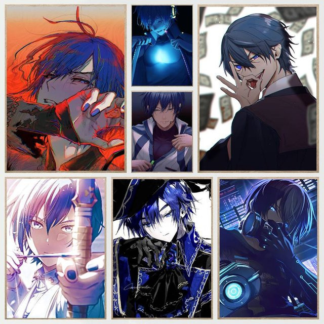 KAITO Poster-Aufkleber Wandkunst Abstrakt Modern Mehrfarbig Wasserfest - Bild 1