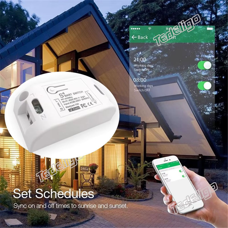 Tuya Smart WLAN Touch-Wandschalter mit RF 433MHz und DIY Relais-Timer-Modul, kompatibel mit Google Home und Alexa, Farbe: Weiß - Bild 3
