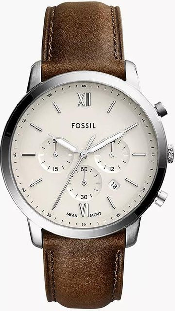 Fossil Armbanduhr, Quarz, Edelstahl, Weiß, Unisex - Bild 1