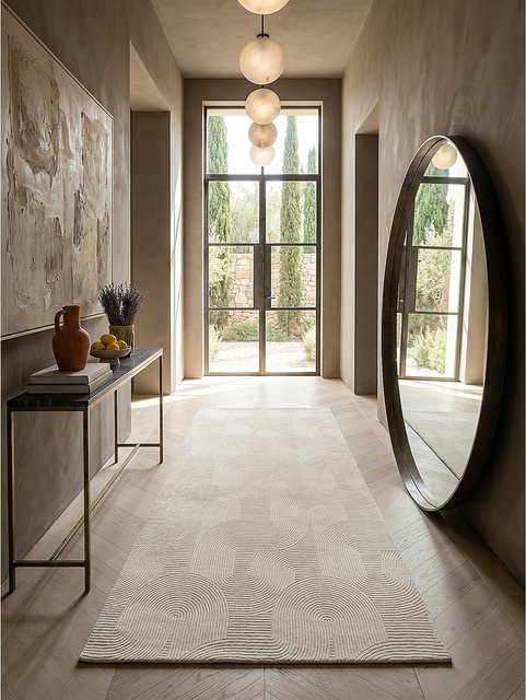 Antirutsch Läufer Kadima Design in Creme Beige mit abstraktem Muster B/T: 80 x 300 cm - Bild 1