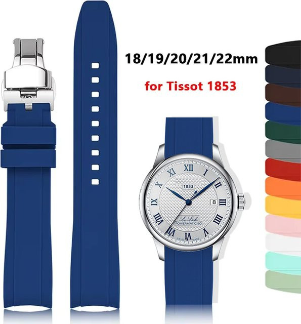 Tissot Uhrenarmband Silikon, Schmetterlingsschnalle, Unisex - Bild 1