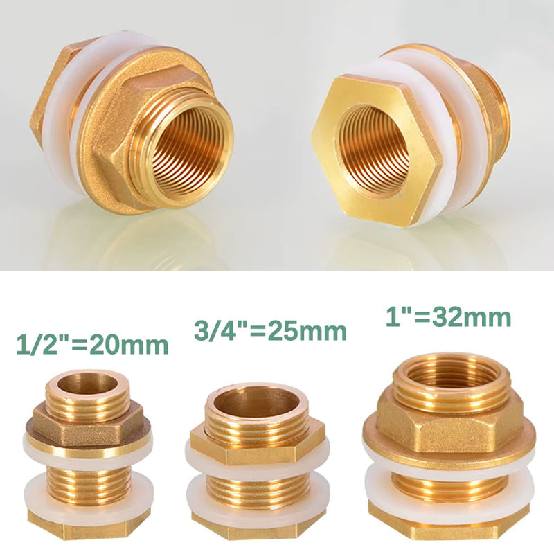 MUCIAKIE Messing Schlauchadapter mit Silikon-Dichtung für Wasser-Tank, Aquarium und Gartenbewässerung in den Größen 1/2, 3/4 und 1 Zoll - Bild 3