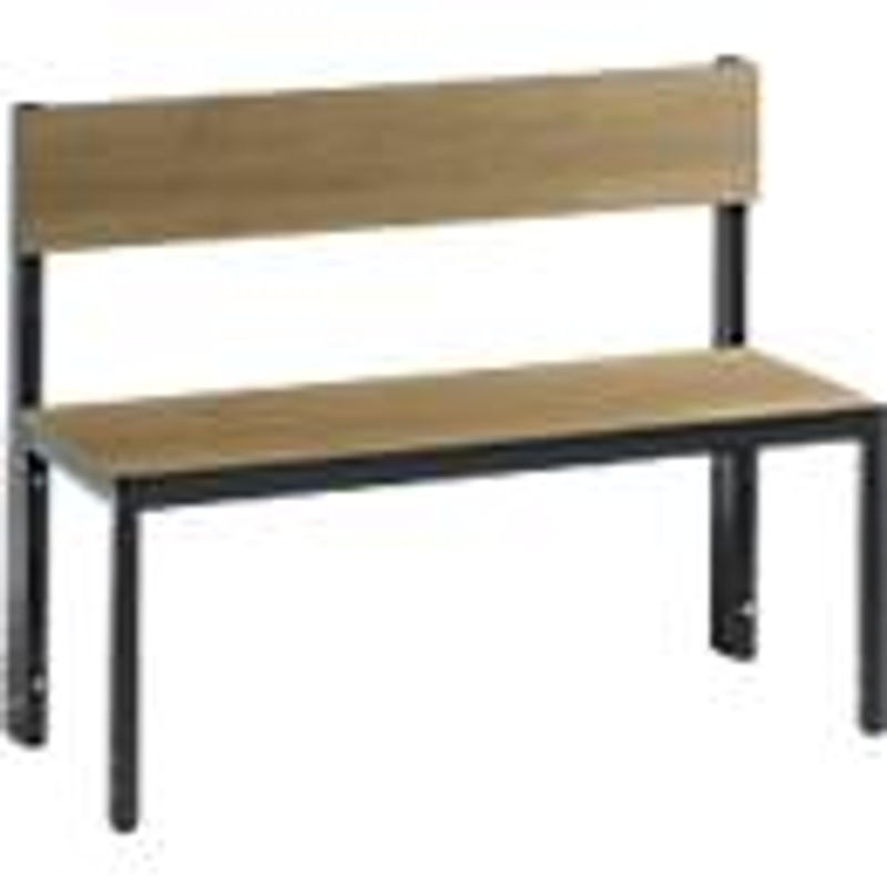 C+P Sitzbank Basic Plus mit Rückenlehne, Dekor Eiche Sereno, Gestell Schwarzgrau, H 79,6 cm x B 100 cm x T 40,7 cm - Bild 2