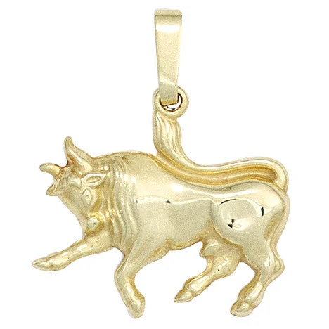 Colfem Anhänger Sternzeichen Stier, 333 Gelbgold, Unisex - Bild 1