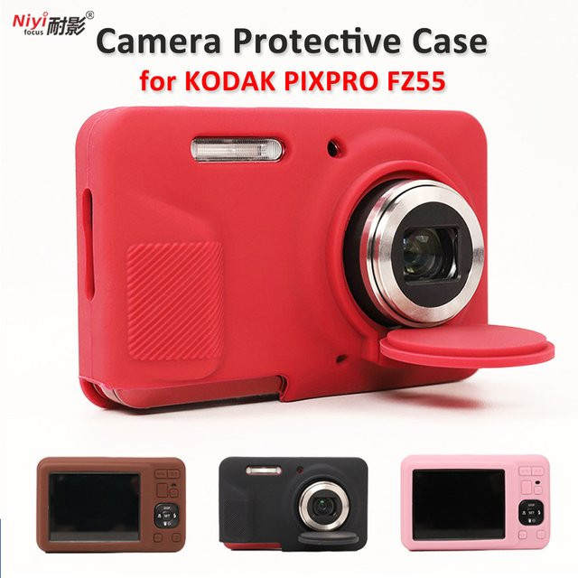 Kodak Silikonhülle für Kodak PIXPRO FZ55 in Pink mit Objektivdeckel und Schutzfunktion - Bild 1