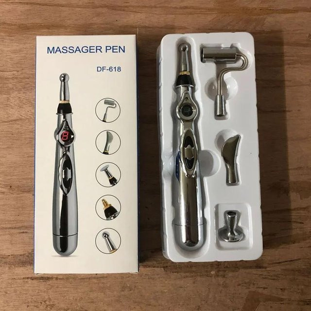 YJMP beauty health Akupunkturstift, EMS-Massagegerät, Silber - Bild 1
