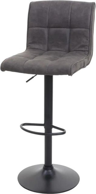 MCW Barhocker B13 Vintage Dunkelgrau mit 360 Grad Drehsitz aus Polyester und Metall, B/T/H: 46 x 46 x 116 cm - Bild 1