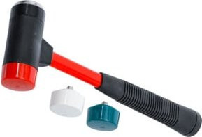 BGS Wechselkopf-Hammer-Satz mit Fiberglasstiel und Kunststoffelementen in Grün, Rot und Weiß - Bild 1