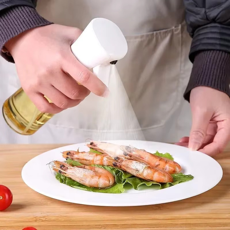 Öl Spray Flasche aus Glas mit Press-Mechanismus für Küche und Grill, ideal für Öl, Essig oder Sojasauce - Bild 4