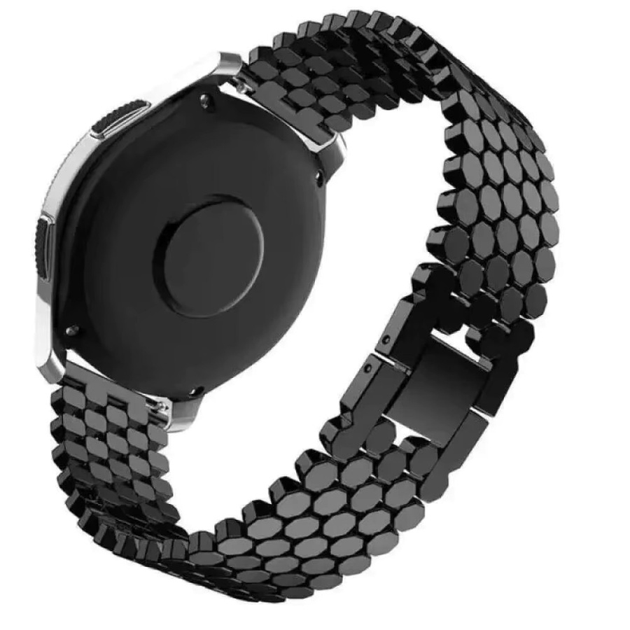 Uhrenarmband Edelstahl, Schwarz, Unisex - Bild 3