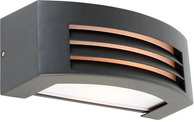 QAZQA Moderne Wandleuchte Hurricane 1 in Anthrazit, IP44 Außenleuchte aus Beton mit Up-Down-Lichteffekt und dimmbarer E27 Fassung - Bild 1