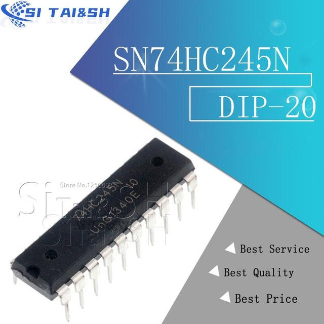 10 Stück SN74HC245N DIP20 IC Chips von Si Tai&SH in Schwarz - Bild 1