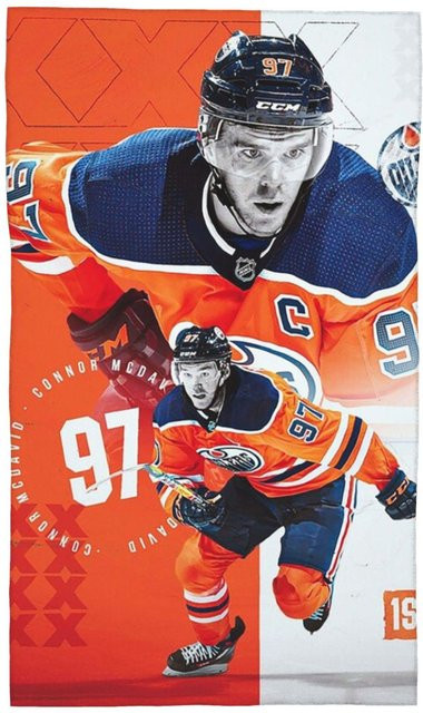 Connor McDavid Saugfähiges und schnelltrocknendes Baumwolltuch für Pool und Bad, Weiß, B: 40 cm, H: 60 cm - Bild 1