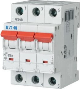 Eaton LS-Schalter PXL-C10/3 mit Beschriftung, 3-polig, 10A, weiß - Bild 1