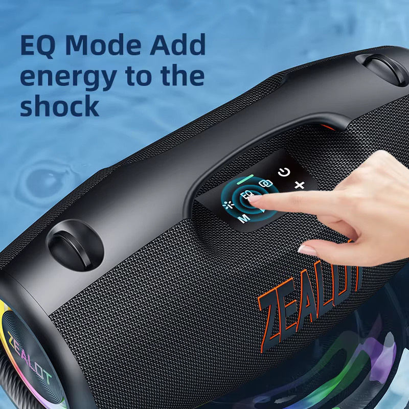 ZEALOT S89 Bluetooth Lautsprecher Schwarz, 250 W wasserdichter tragbarer Outdoor-Boombox mit Subwoofer und tiefem Bass - Bild 4