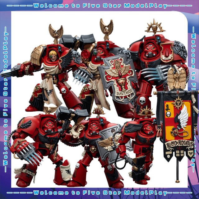 JOYTOY Warhammer 40K Blood Angels Assault Terminators, Actionfiguren, Modellspielzeug, 1/18 - Bild 1