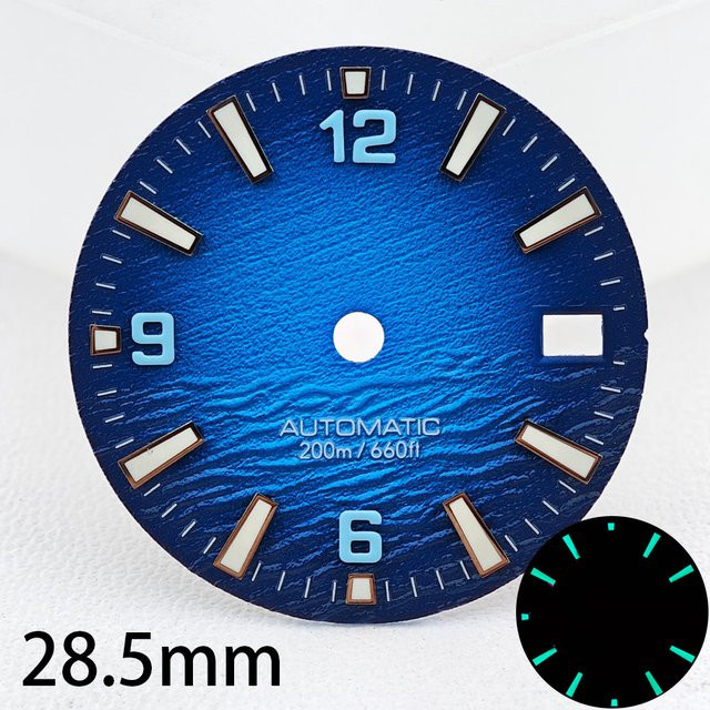 Dwayne Campbell Uhrenzubehör, Zifferblatt mit C3 BGW9 Leuchtmasse, 28,5 mm, Unisex - Bild 1