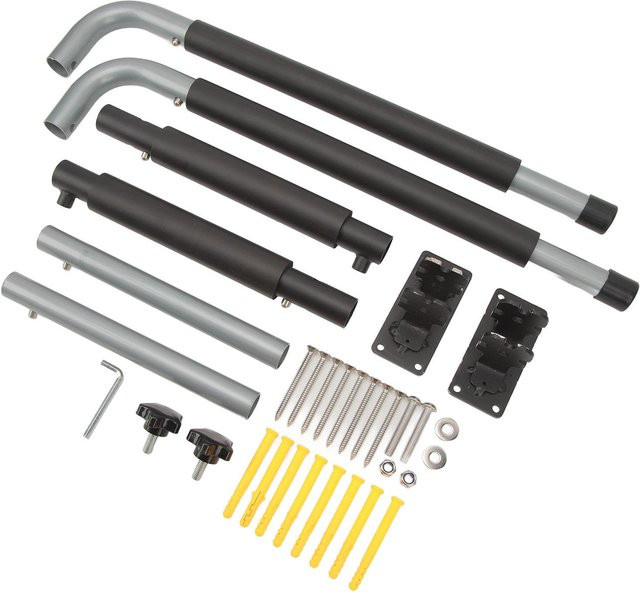 Aimo Wandhalterung für Auto Dachboxen und Kajaks, faltbares Teleskop-Rack aus Aluminium, Tragfähigkeit 50 kg, Schwarz - Bild 1