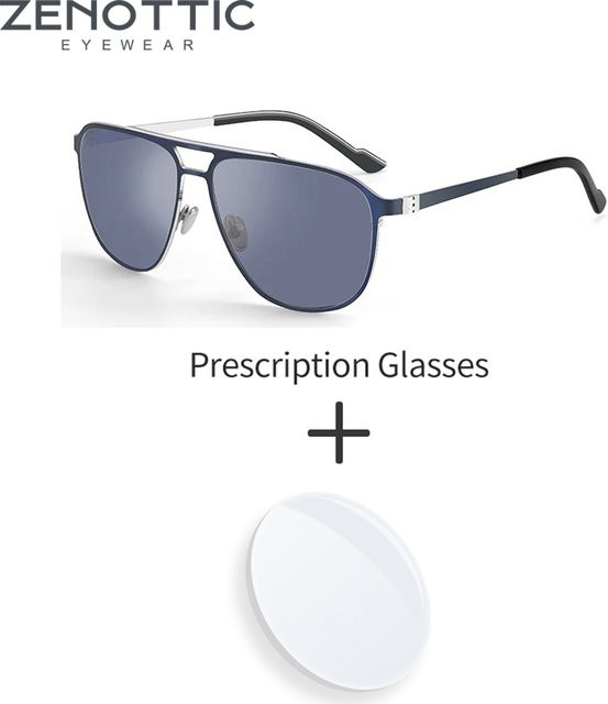 ZENOTTIC Sonnenbrille Aviator, Herren, Vollrand, Metall, polarisiert - Bild 1