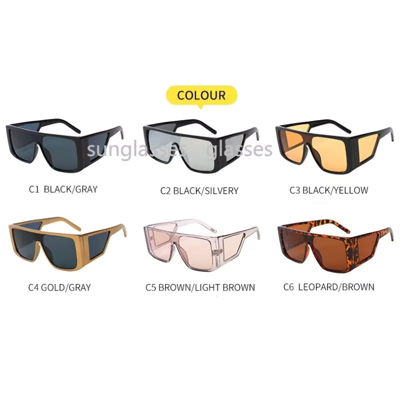 Samjune Sonnenbrille, Herren, Vollrand, Square, Schwarz, Kunststoff - Bild 5