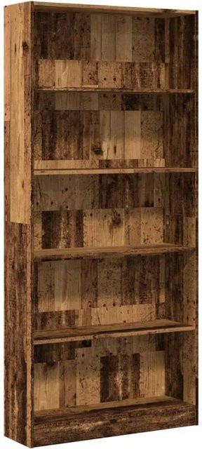 vidaXL Bücherregal in Altholz-Optik, Farbe Braun, B/T/H: 80 x 24 x 176 cm - Bild 1