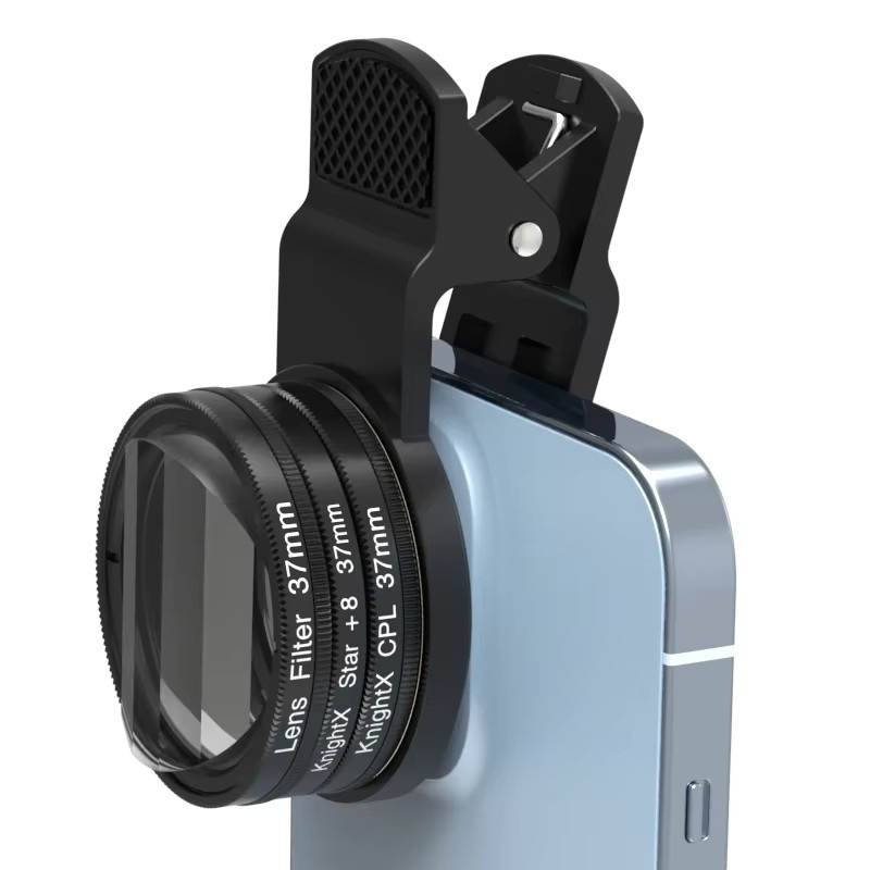 KnightX Prismen-Objektivfilter CPL ND Star für iPhone Plus und Samsung, Schwarz, 37 mm - Bild 4