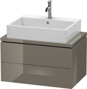 Duravit Waschtischunterschrank Compact L-Cube in Hochglanz Weiß mit 2 Schubladen, B/T: 72 x 47,7 cm - Bild 1